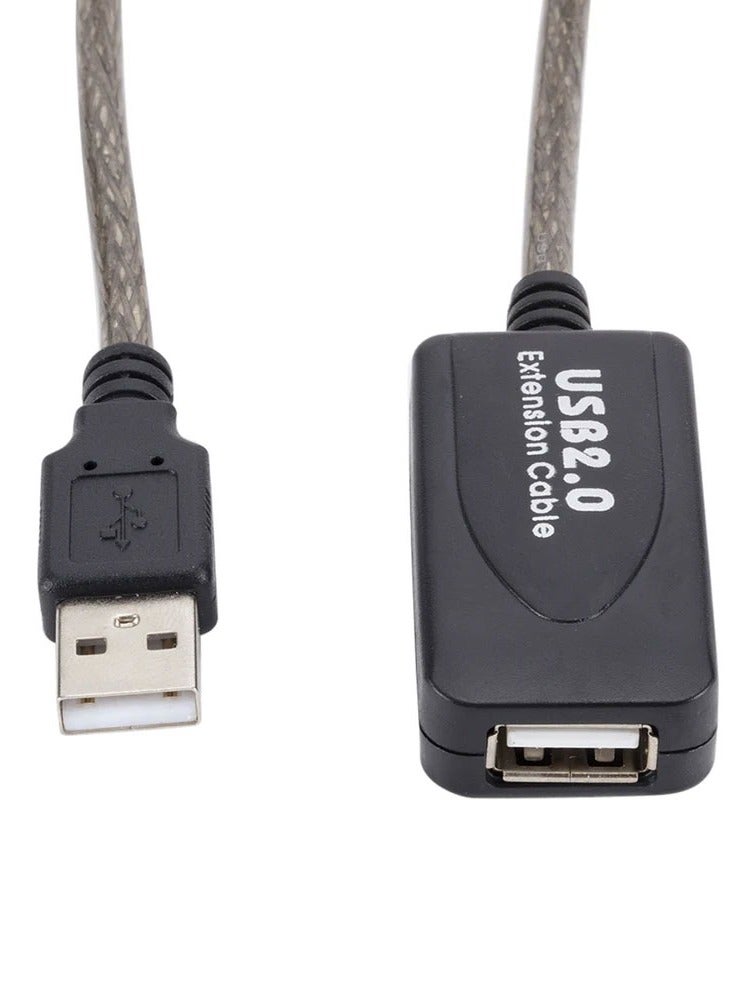 كابل USB 2.0 عالي السرعة 20 متر نوع A ذكر إلى أنثى معزز مكرر كابل تمديد - Image 3
